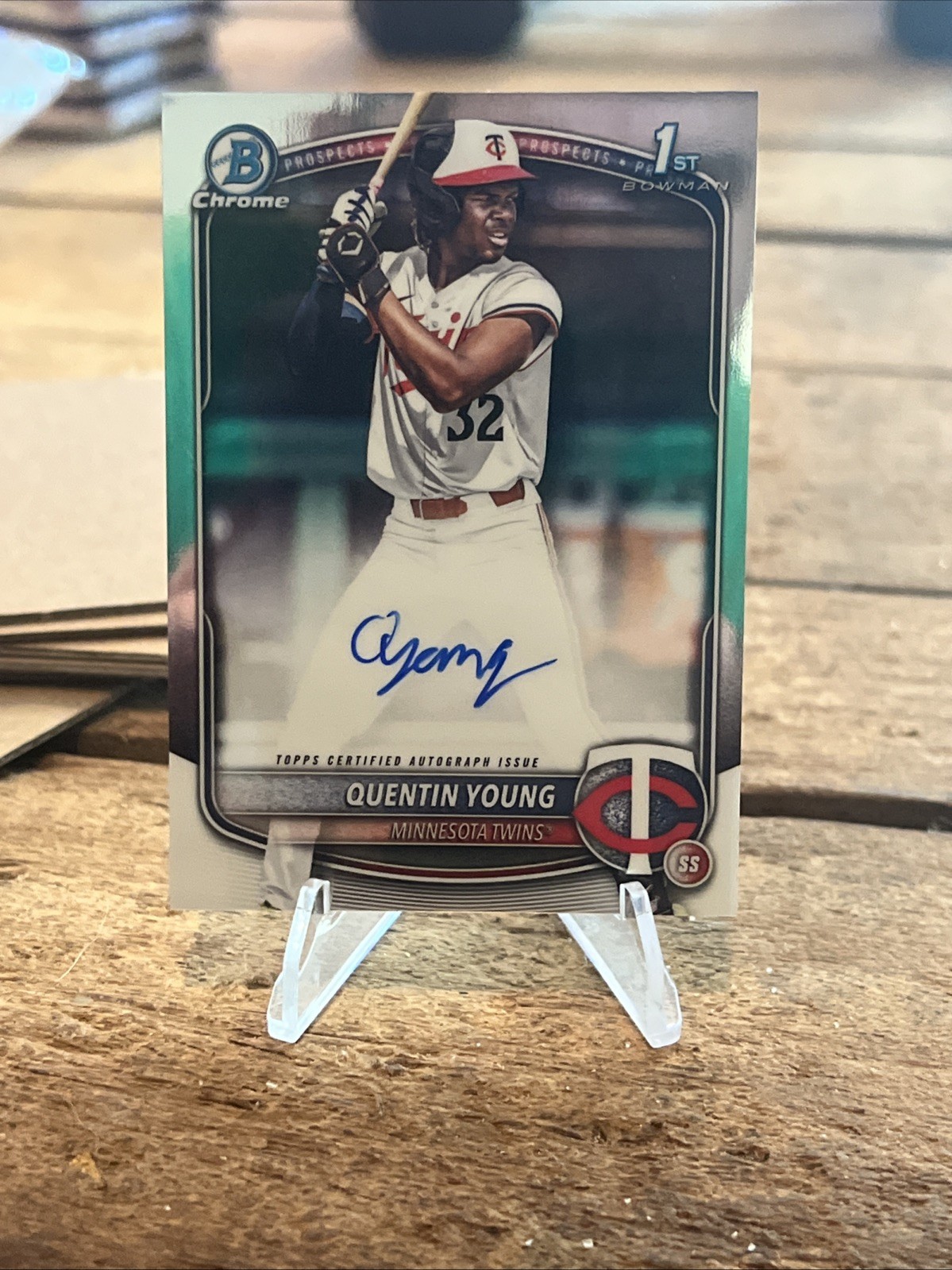 2025 Bowman Draft - Chrome Prospect Autographs Quentin Young #CPA-QY (AU, RC)