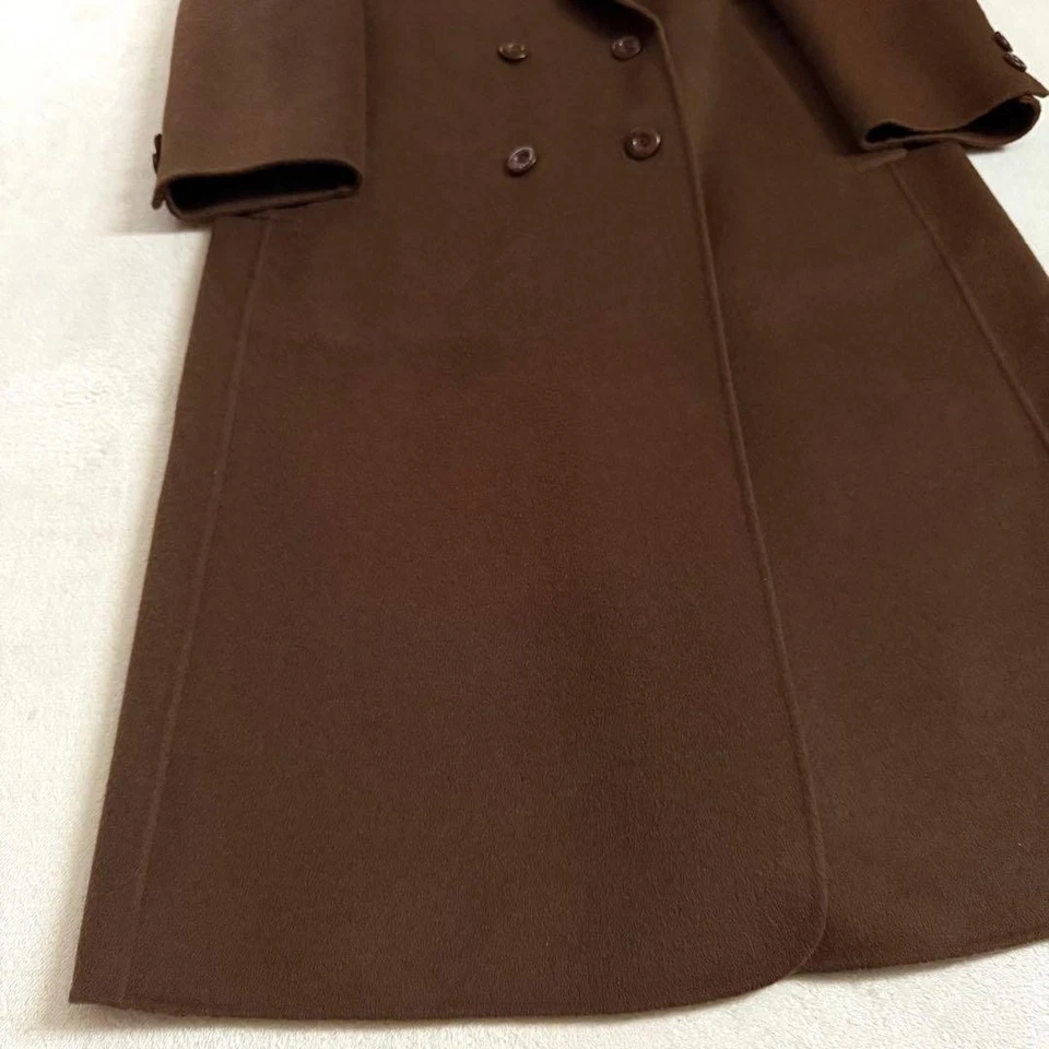 Abrigo Burberrys Vintage Mezcla Cachemira Doble Chester Talla M Marrón Largo Clásico Foto 2 de 4