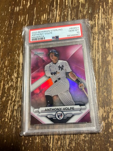2023 Bowman Sterling Anthony Volpe /75 PSA 10 Rookie Card Magenta