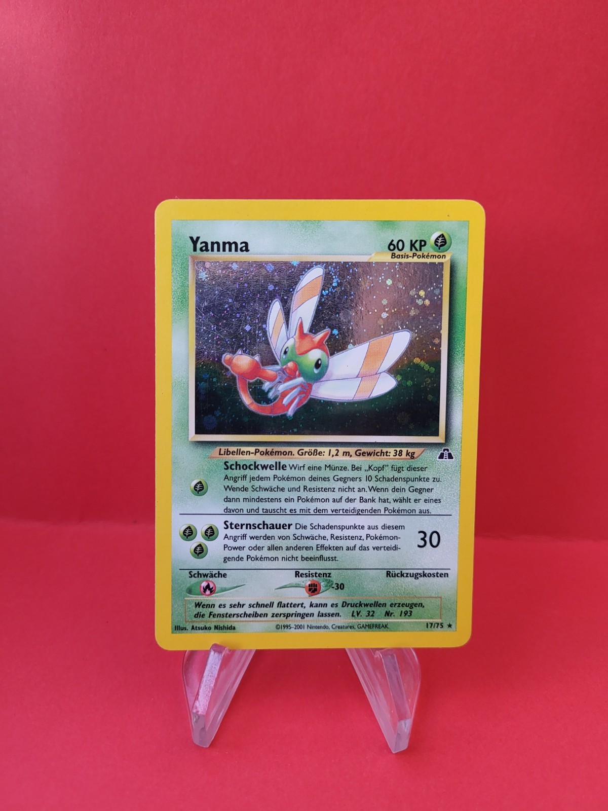 Pokemon Karte/card - Yanma 17 /75 Neo Discovery Swirl - Exc-Near Mint