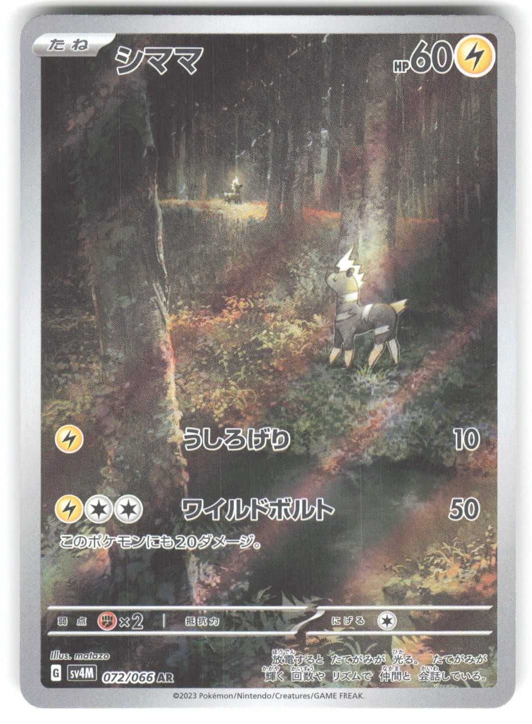 Blitzle 072/066 Art Rare Future Flash Pokemon Japanese Holo Near Mint