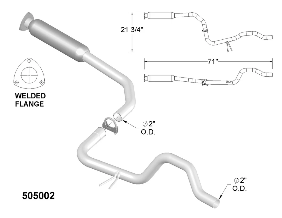 2003 - 2005 年雪佛兰骑士排气和尾管 — 第 2/2 张图片