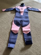 Seaskin women Full Body Wetsuit Pink/Purple Neoprene Size 8 Surfing Diving