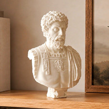 Marcus Arelius Bust Statue, Roman Emperor Scu...