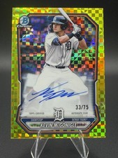 2026 Bowman Kevin McGonigle Chrome Auto Yellow X Fractor Refractor  /75 Tigers