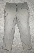 Aftco Gamma Ray Pants Men’s 34x28.5 Gray Cargo Fishing Nylon Lightweight