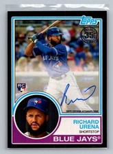 2018 Topps #83A-RU Richard Urena 1983 Topps Baseball Autographs Black #/99