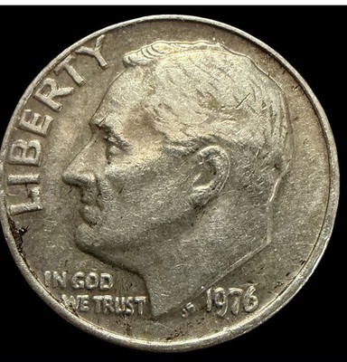 1976 Roosevelt Dime With No Mint Mark DDO & Reverse Error (#827)