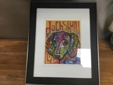 Trademark fine art “Dachshund love” canvas art by Dean Russo, white matte