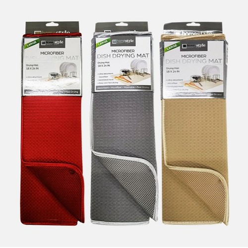 18 x 24 in Microfiber Dish Drying Mat for Kitchen Counter Absorbent