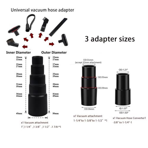 Universal Vacuum Attachments Kit -Shop Vac Attachments 2 1/2" 1 1/4" Vacuum A... - Bild 2 von 7