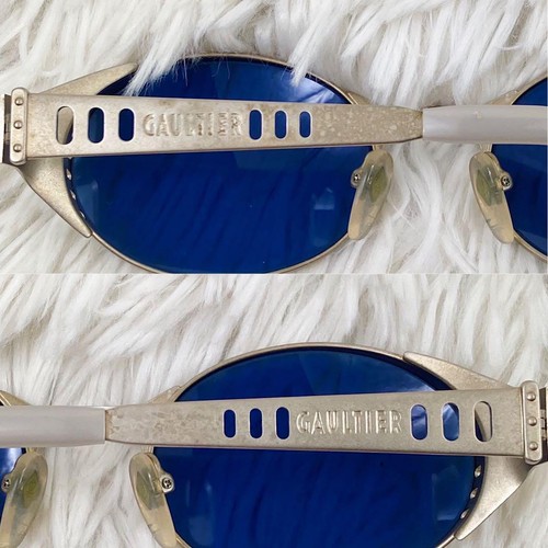 Gafas de sol Jean Paul Gaultier ovaladas azul plata accesorios gafas 02 - Imagen 7 de 10