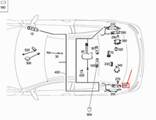 Neu MERCEDES-BENZ E Coupe C207 C-Säule LH Antenne Verstärker A2049056304 OEM
