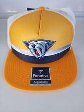 Nashville Predators Fanatics Gold White Foam Mesh Flat Bill Snapback Hat Cap New