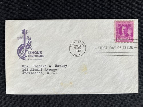 881 Famous American Composer Victor Herbert Farnam FDC 1940 New York NY