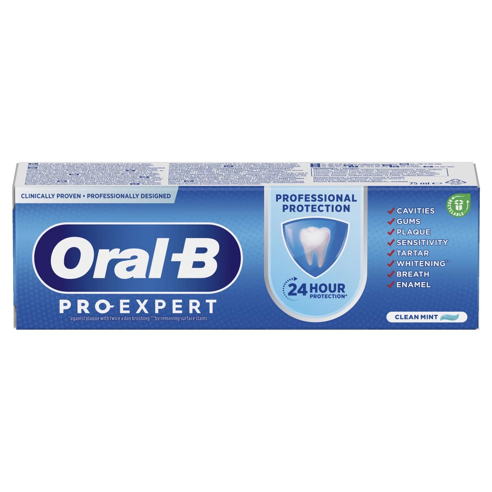 3 ORAL-B PRO EXPERT 专业保护清洁薄荷日常牙膏 75 毫升 — 第 3/4 张图片