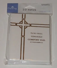 10 Christian SYMPATHY Note Cards with Bible Scripture Verse, II Corinthians 1:7