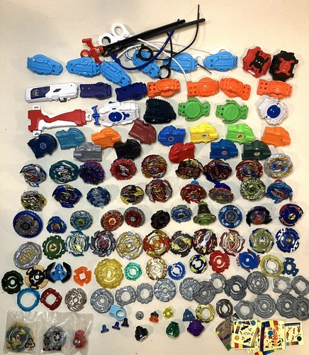 Takara Tomy Hasbro Beyblade Huge Lot Burst Bakuten Shoot Metal Fury & Parts