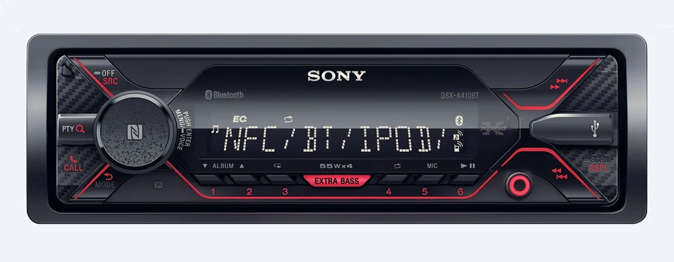 Sony DSXA-410BT Single Din Bluetooth Front USB AUX Car Stereo Digital Media RCVR - Image 2 of 4