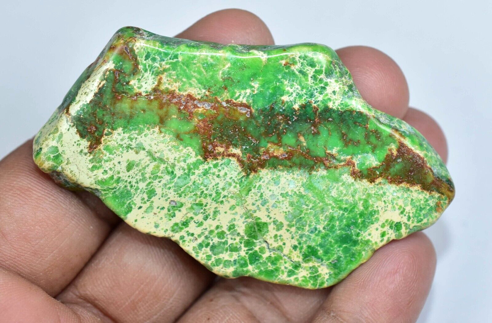 Natural Green CARICO LAKE TURQUIOSE 108.80 Ct Polished CERTIFIED* Untreated Slab