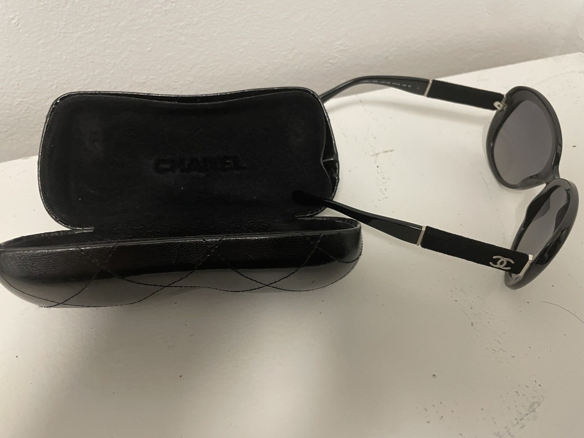 Chanel 5256 Black Line Glitter Suede Arm Glasses. | eBay