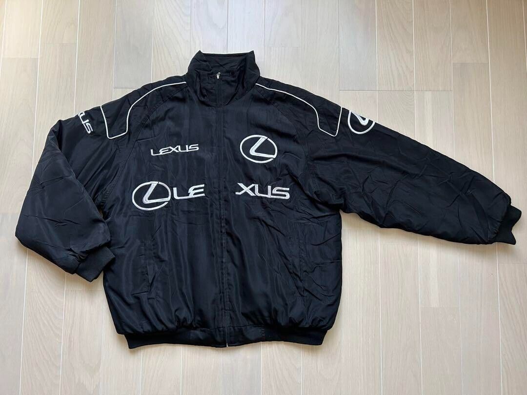 Toyota LEXUS Racing Jacket Novelty Blouson Embroidery Black Toyota LEXUS Racing Jacket Novelty Blouson Embroidery Black