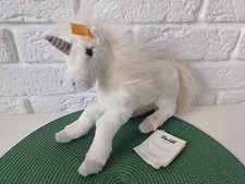 Steiff Original Starly Einhorn Unicorn 24 in Tasche weissrosa Plush Stuffed