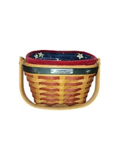 longaberger 2001 inaugural hostess appreciation basket, liner, protector