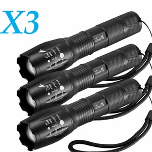 3x-Tactical-Flashlight-18650-Ultrafire-T6-High-Powerful-5Modes-Zoomable-Aluminum
