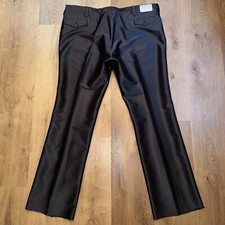 Mens Pagano West Pants Western Suit Rockabilly Polyester NOS Vtg 48 Unhemmed