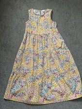 J Crew Factory Womens 2 Tiered Maxi Dress Sleeveless Cotton Multicolor Floral