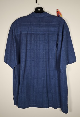 Camicia Tommy Bahama L uomo blu floreale vecchia scuola hawaiana con bottoni manica corta - Foto 2 di 6