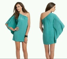 NWT GUESS by Marciano Green One-Shoulder Dress size S