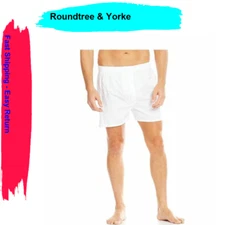 Roundtree & Yorke Big Man 2 Pairs Cotton Full-Cut Boxers, Size 56