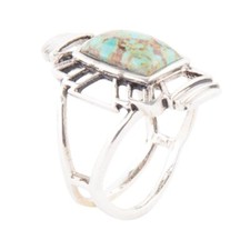 Native Sky Blue Turquoise and Sterling Silver Ring