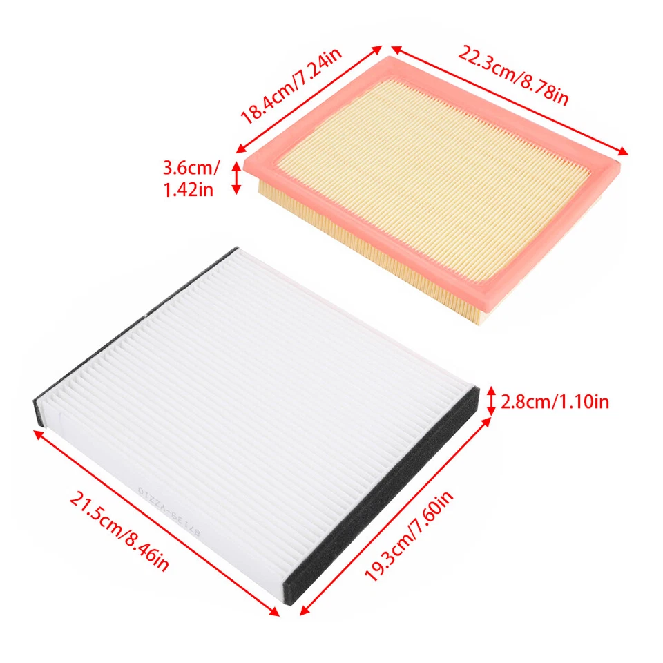 Engine & Cabin Air Filter Combo Kit For 2010-2015 Toyota Prius 4-Door l4 1.8L - Изображение 2 из 4