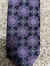 JZ Richards All Silk Hand Made In USA Mens Purple Neck Tie