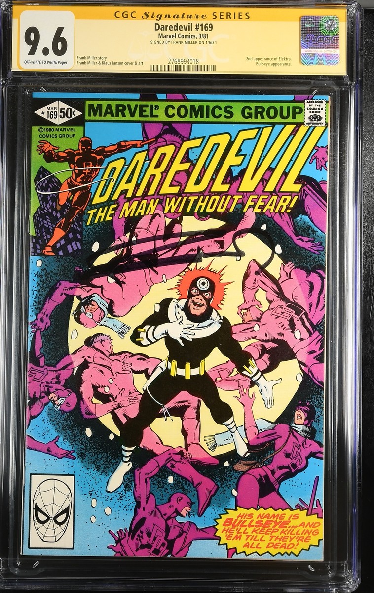 DAREDEVIL #169 CGC 9.6 SS Signed MILLER 2nd ELEKTRA! BULLSEYE