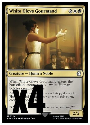 MTG | White Glove Gourmand (x4 Playset) | (NM) Universes Beyond: Fallout