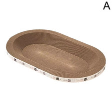 Cat Scratcher Cardboard round Oval Cat Scratch Pad Bowl Nest for Indoor Cats Gri