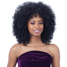 ZARIYA Beauty Quality Kinky Afro Wig black premium synthetic tight curl woman