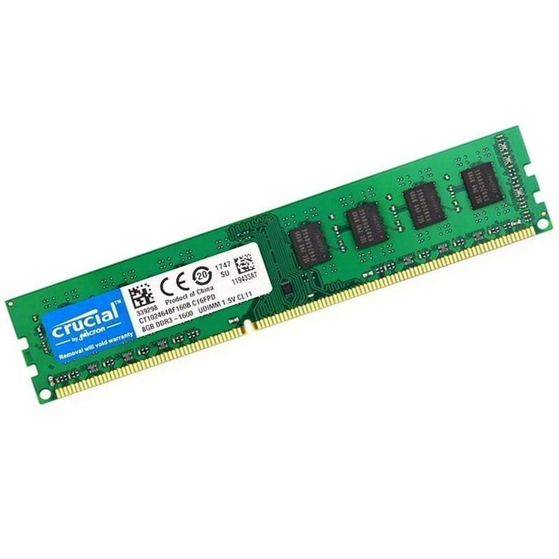 Crucial DDR3 16GB (2X8GB) KIT 1600 MHz PC3-12800 DIMM 240Pin non-ECC Memory RAM - Image 3 of 4