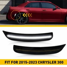 2X For 2015-2023 Chrysler 300 Rear Smoked LED Side Marker Lights White LH RH EOA