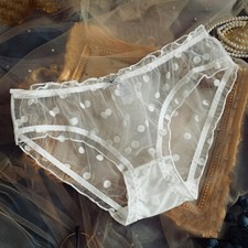 Japanese Sweet Girls Lady Panties Underpants Sheer Mesh Briefs Low Waist Panties