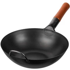 	YOSUKATA Carbon Steel Wok Pan â 11.8 Woks and Stir Fry Pans - Chinese Wok ...