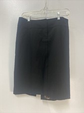Express Design Studio Women s Black Pencil Skirt With Front Zipper Sz 6 Bk Slit