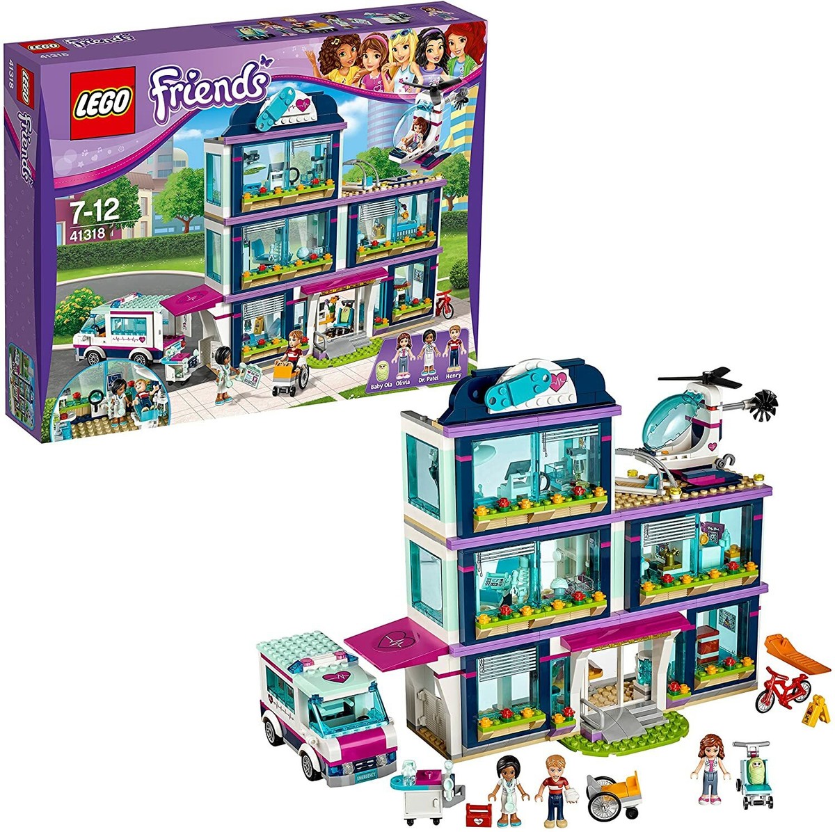 LEGO Friends Hart Lake City Hospital 871Piece from Japan 41318