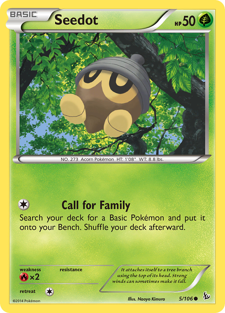 Seedot 5/106 Common | Flashfire | Pokemon Card