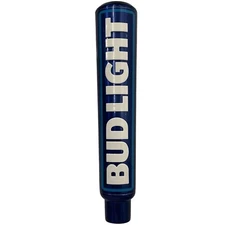 BUD LIGHT Aluminum Logo Blue Bar Bat Draught Beer Pub Bar Tap Handle 8.5"
