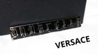 Versace DV Gothic Emblem Logo Tie Pin Black Enamel Necktie Clip Bar XL 1332AK